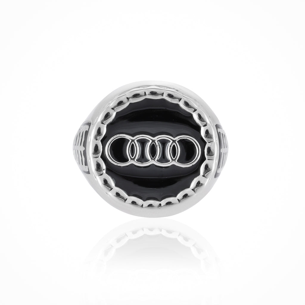 Turkish Handmade Audi Symbol Logo 925 Sterling Silver