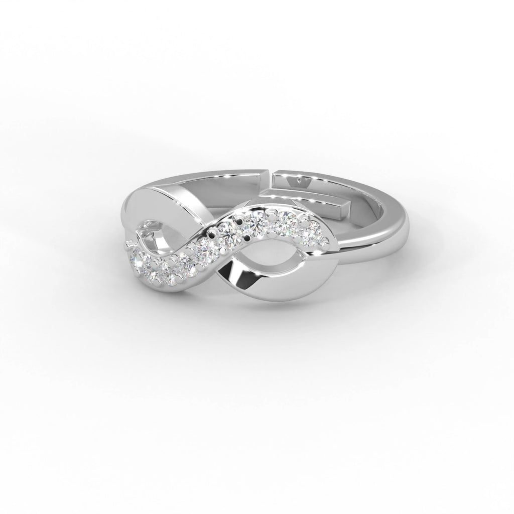 SILBERRY Women Rhodium-Plated White CZ-Studded Finger Ring Price in India,  Full Specifications & Offers | DTashion.com