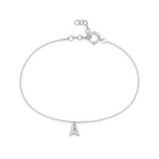 PURE 925 STERLING SILVER A LETTERS BRACELET | RADHAMAHI