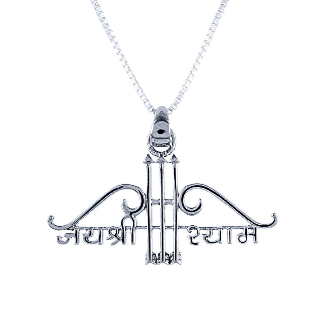 Pure 925 Sterling Silver Shree Shyam Unisex Pendant with Chain