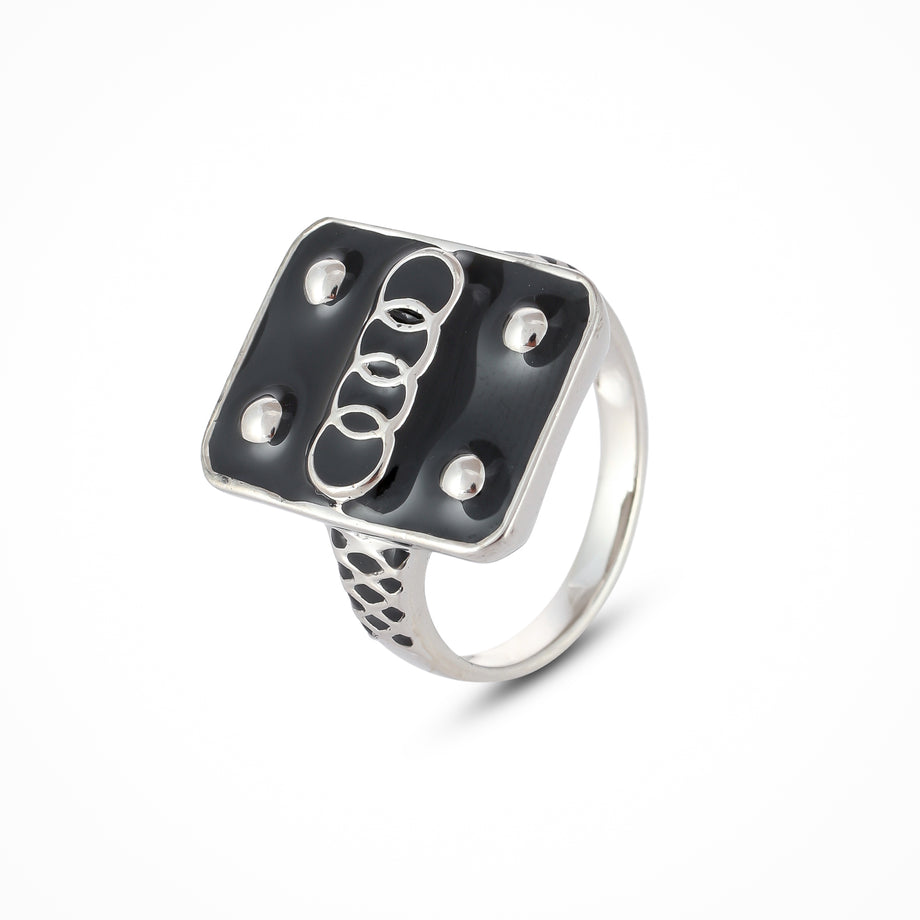 Pure Class - Black Diamond Ceramic™ Ring with Rose Gol | Ellsworth Jewelers  | Ellsworth, ME