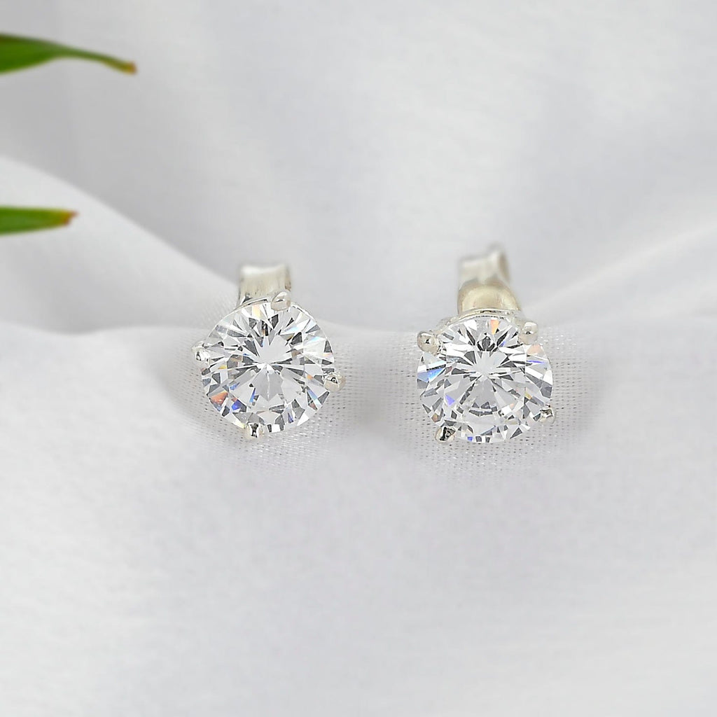 925 Pure Silver Solitaire Ear Stud