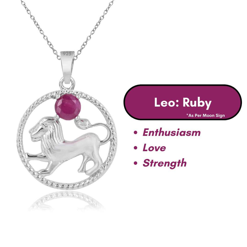 Leo & Ruby Pure 925 Silver Zodiac Pendant