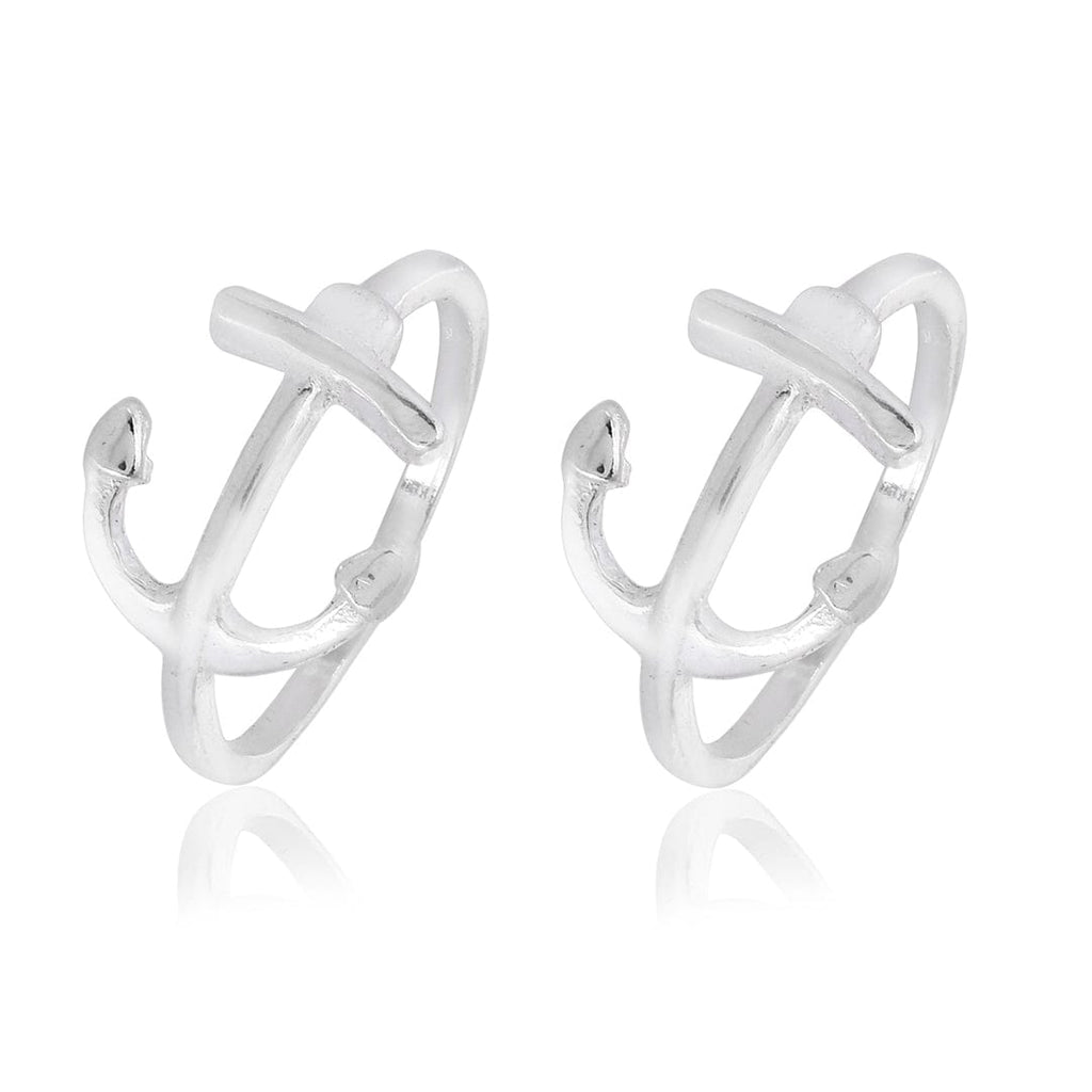 Pure 925 Silver Anchor Toe Rings