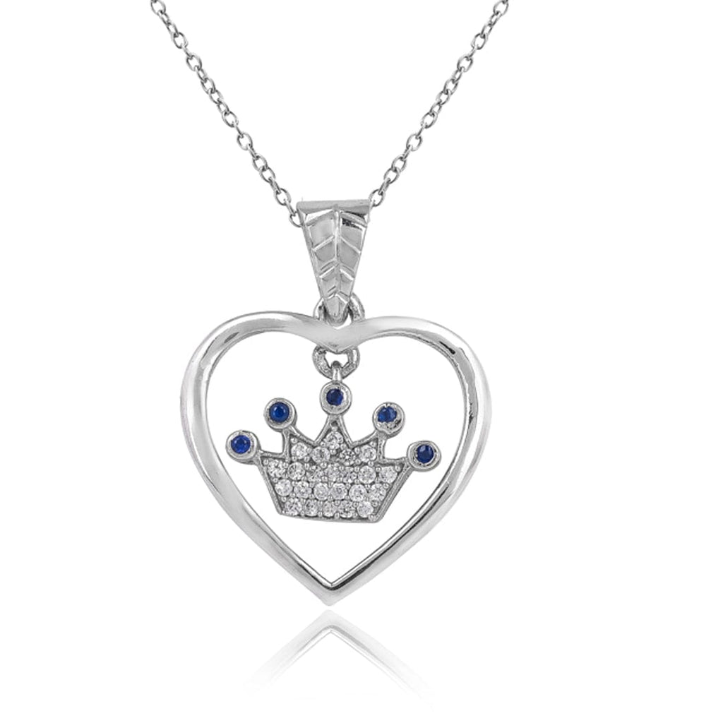Pure 925 Silver Ruler of Hearts Pendant Silver