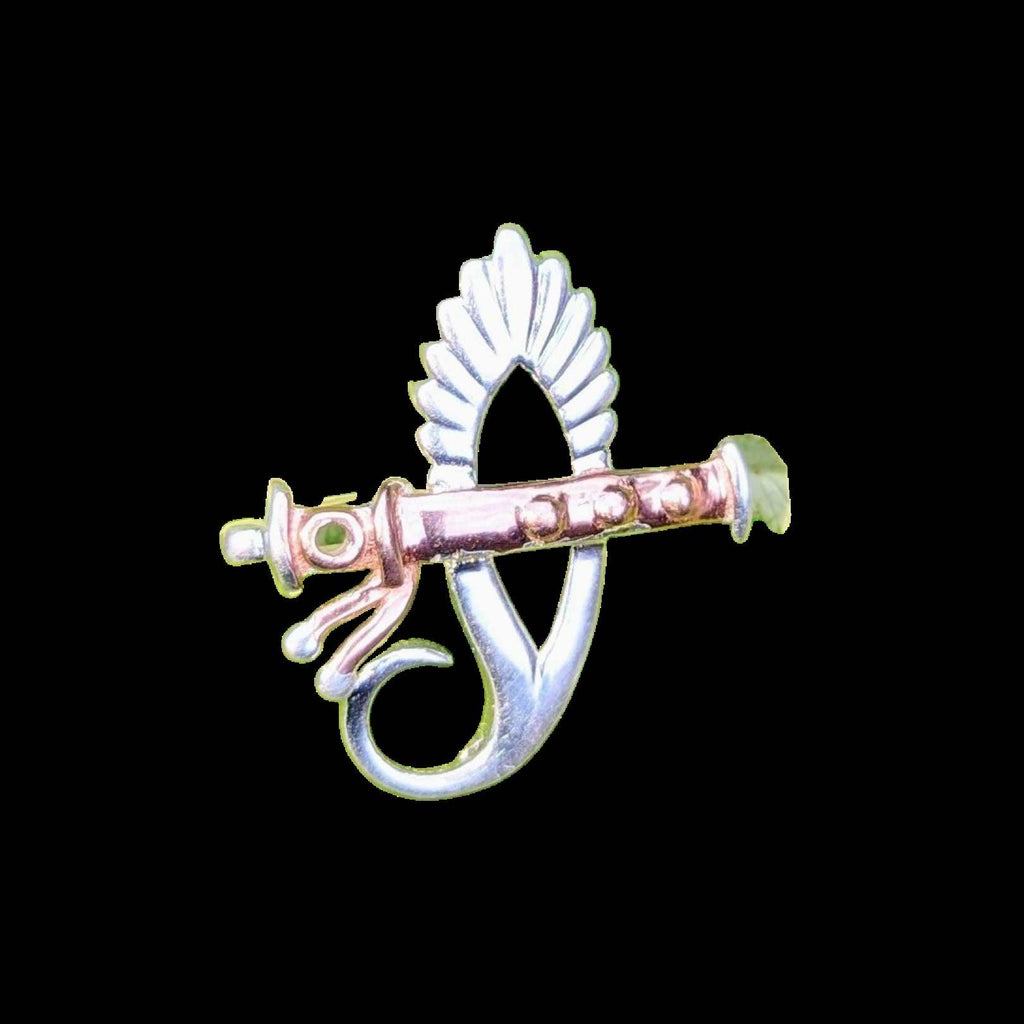 Rose Gold Krishna Flute Pure Silver Pendant